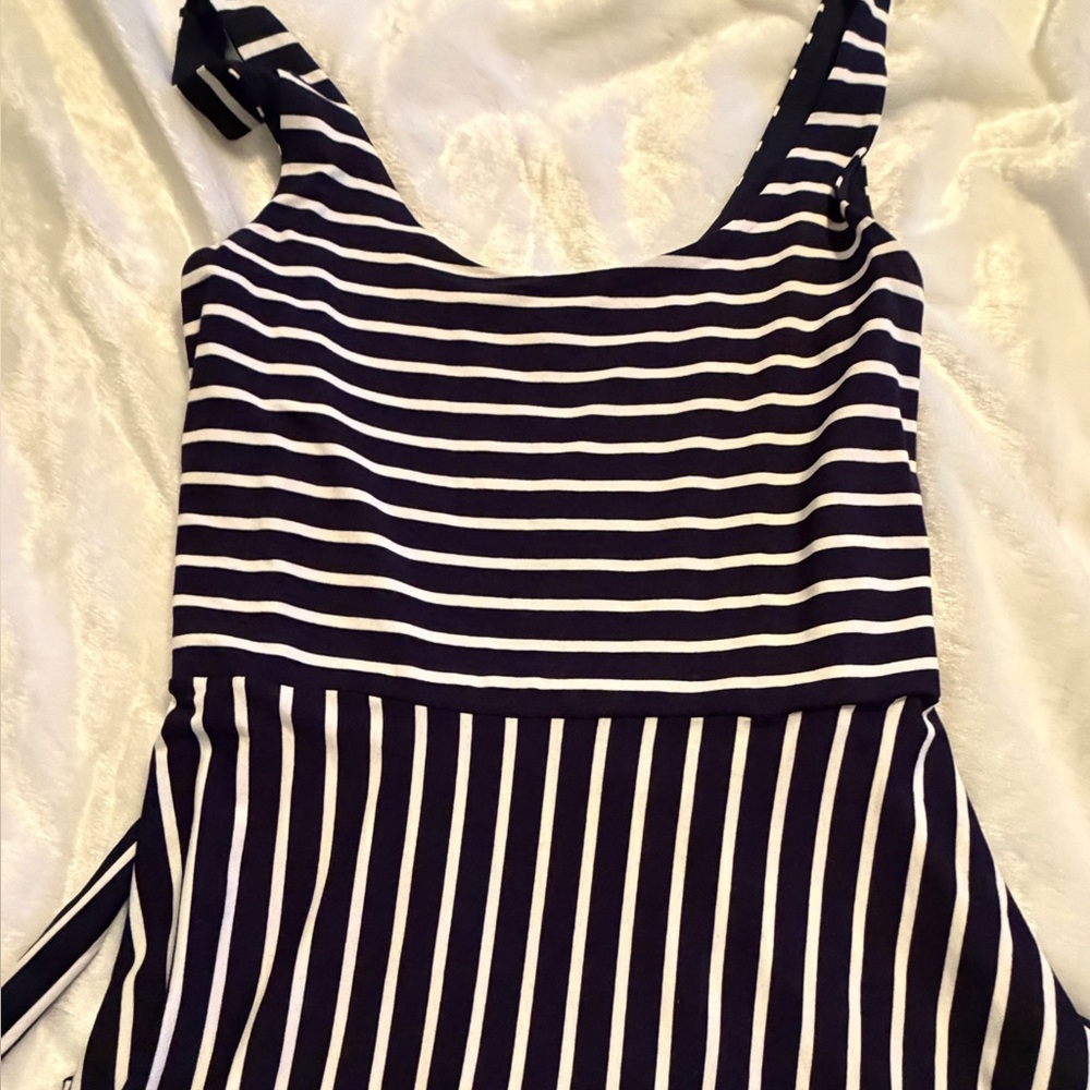 The Loft Navy Striped Sleeveless Dress - Picture 5 of 10